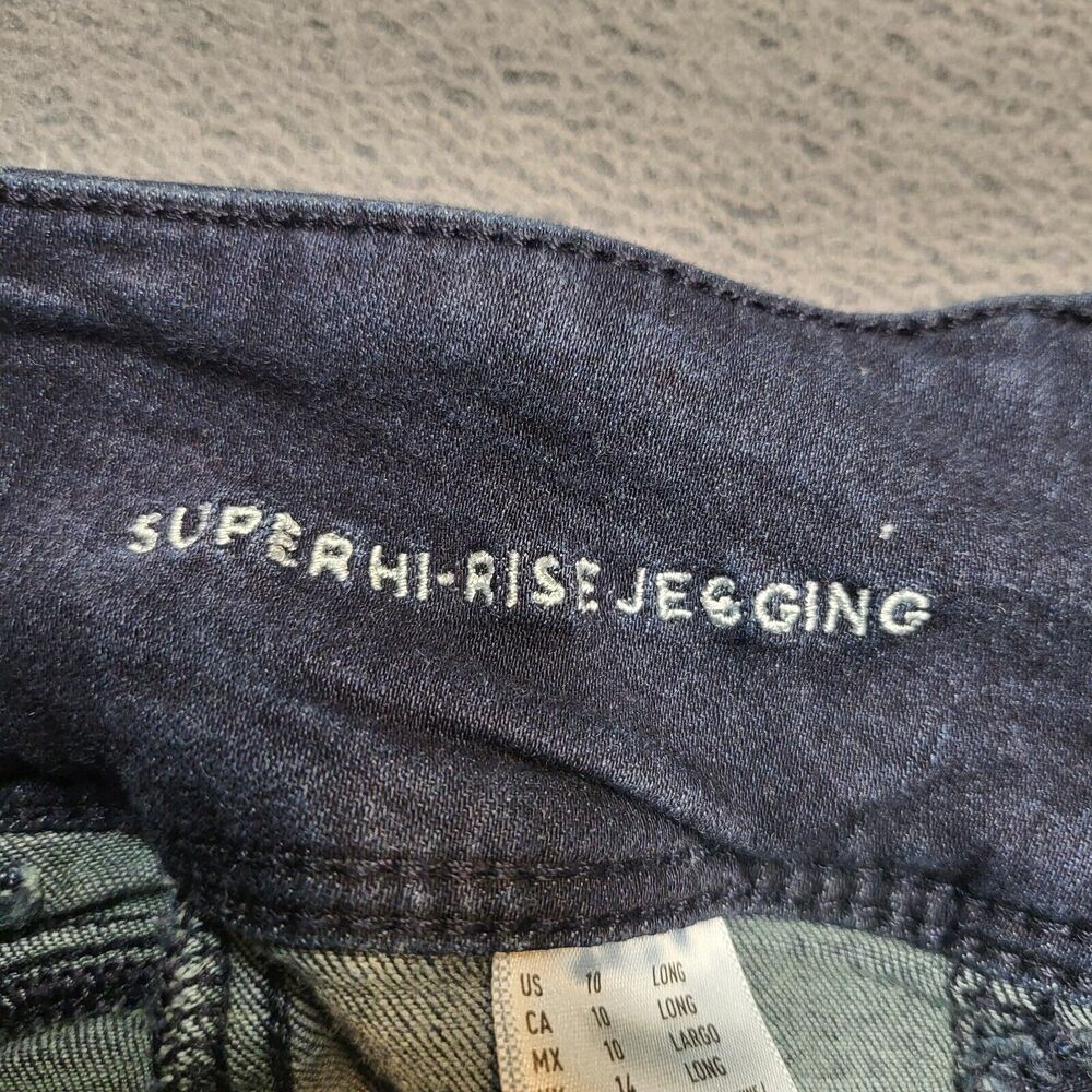 American Eagle Jeans Girls 10 Blue High Rise Jegging Distressed Stretch Denim - Picture 4 of 11